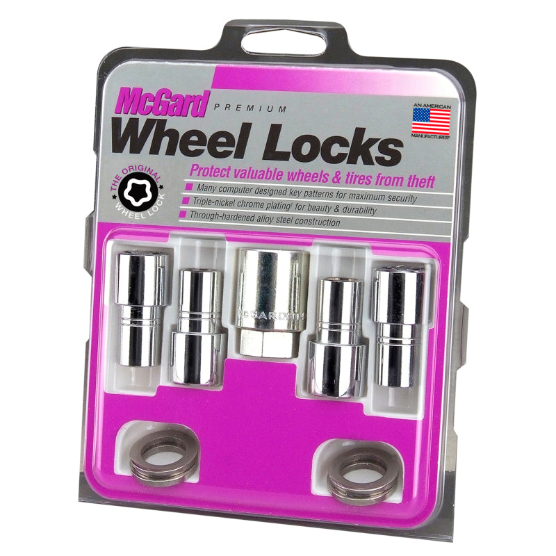 McGard Wheel Lock Nut Set - 4pk. (Long Shank Seat) M12X1.5 / 13/16 Hex / 1.75in. Length - Chrome McGard Wheel Lock Nut Set - 4pk. (Long Shank Seat) M12X1.5 / 13/16 Hex / 1.75in. Length - Chrome