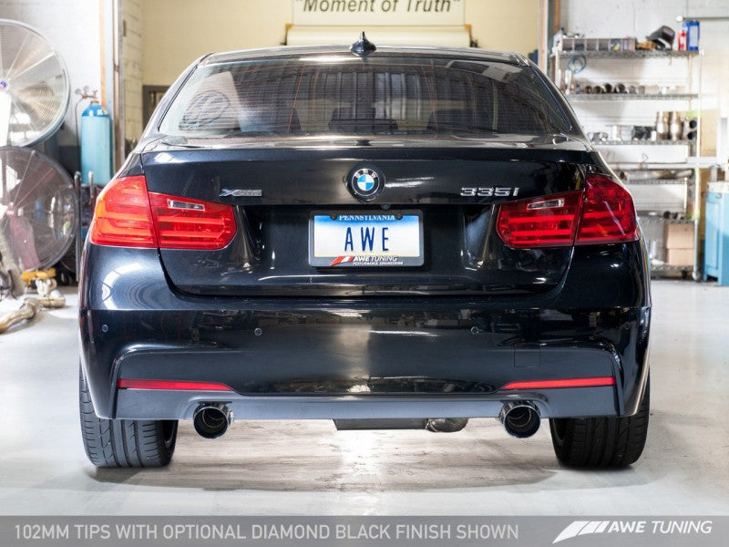 AWE Tuning BMW F3X 335i/435i Touring Edition Axle-Back Exhaust - Diamond Black Tips (102mm) AWE Tuning BMW F3X 335i/435i Touring Edition Axle-Back Exhaust - Diamond Black Tips (102mm)