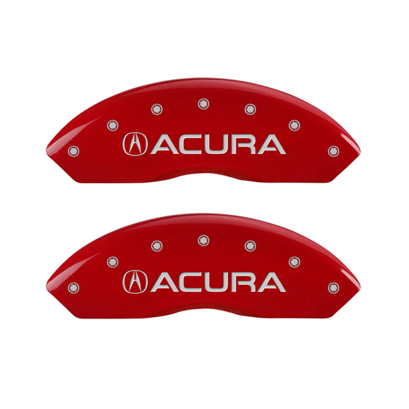 MGP 4 Caliper Covers Engraved Front Acura Engraved Rear TSX Red finish silver ch MGP 4 Caliper Covers Engraved Front Acura Engraved Rear TSX Red finish silver ch