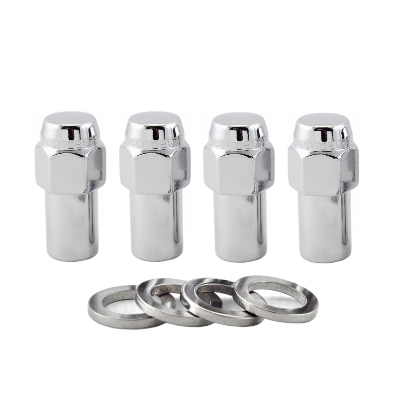 McGard Hex Lug Nut (Long Shank - .946in.) M12X1.5 / 13/16 Hex / 1.85in. Length (4-pack) - Chrome McGard Hex Lug Nut (Long Shank - .946in.) M12X1.5 / 13/16 Hex / 1.85in. Length (4-pack) - Chrome