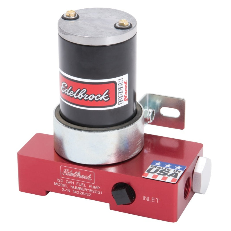 Edelbrock Fuel Pump Electric Quiet-Flo Carbureted 120GPH 3/8In In 3/8In Out 120 GPH Red Edelbrock Fuel Pump Electric Quiet-Flo Carbureted 120GPH 3/8In In 3/8In Out 120 GPH Red