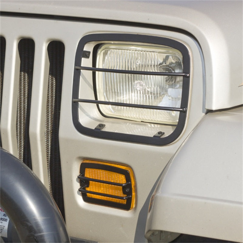 Rugged Ridge 87-95 Jeep Wrangler YJ Headlight & Turn Signal Euro Guard Set Rugged Ridge 87-95 Jeep Wrangler YJ Headlight & Turn Signal Euro Guard Set