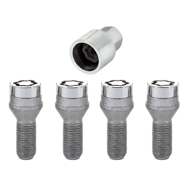 McGard Wheel Lock Bolt Set - 4pk. (Cone Seat) M14X1.5 / 17mm Hex / 27.5mm Shank Length - Chrome McGard Wheel Lock Bolt Set - 4pk. (Cone Seat) M14X1.5 / 17mm Hex / 27.5mm Shank Length - Chrome