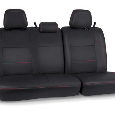 PRP 2016+ Toyota Tacoma Rear Bench Cover Double Cab - Black with Red Stitching