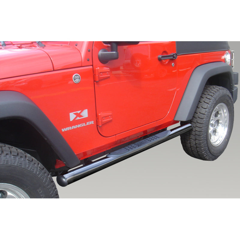 Rugged Ridge 3-In Round Side Steps Black 07-18 2-Door Jeep Wrangler Rugged Ridge 3-In Round Side Steps Black 07-18 2-Door Jeep Wrangler