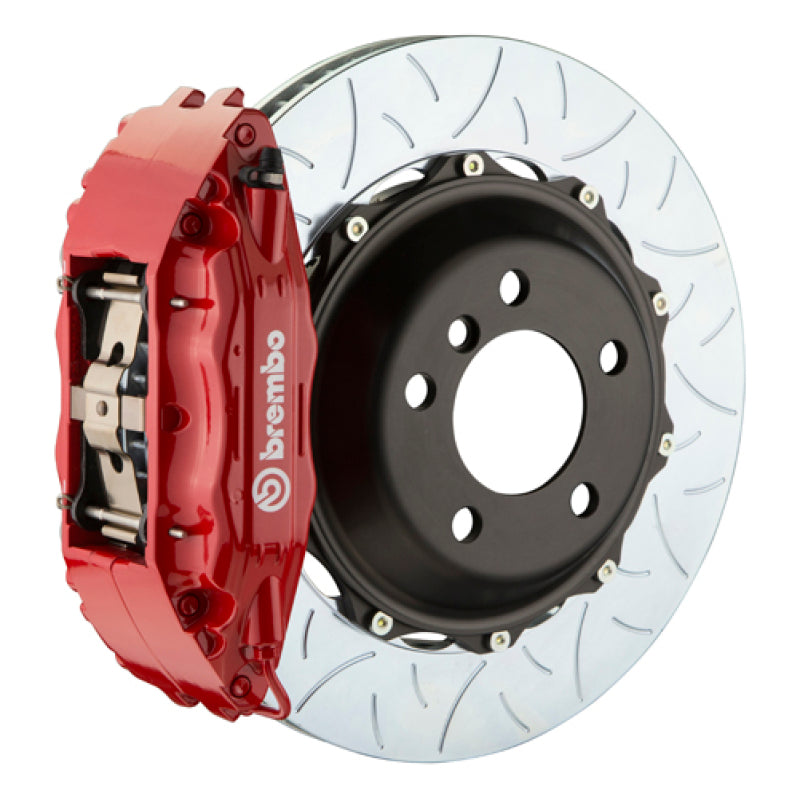 Brembo 08-14 WRX/15-21 WRX Front GT BBK 4 Piston Cast 2pc 355x32 2pc Rotor Slotted Type3-Red Brembo 08-14 WRX/15-21 WRX Front GT BBK 4 Piston Cast 2pc 355x32 2pc Rotor Slotted Type3-Red