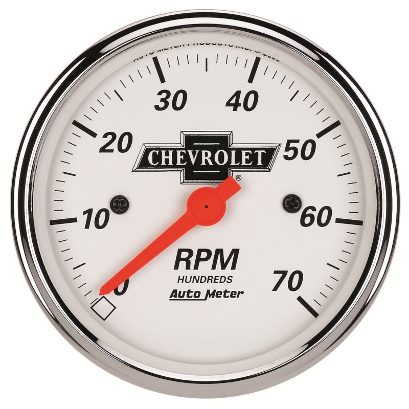 Autometer Arctic White GM 3-1/8in 7000RPM 4, 6, 8 Cyl Electrical Tachometer Gauge Autometer Arctic White GM 3-1/8in 7000RPM 4, 6, 8 Cyl Electrical Tachometer Gauge