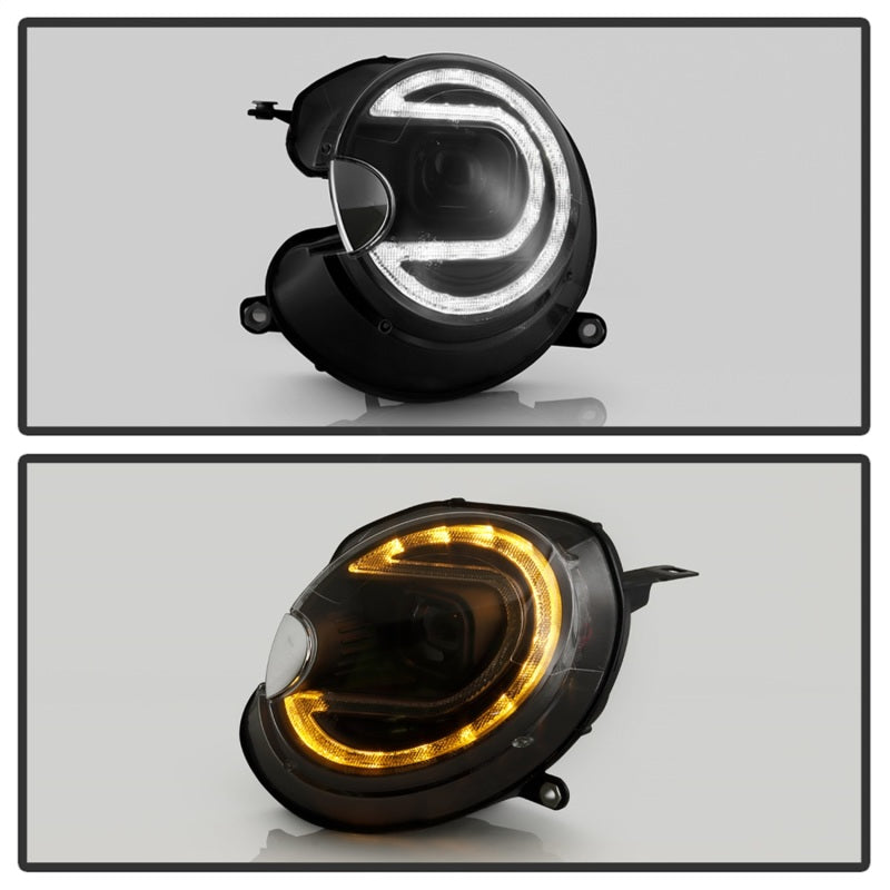 Spyder Mini Cooper 07-12 V2 Halogen Model Only Projector Headlights - Black PRO-YD-MC07V2SI-SBLB-BK Spyder Mini Cooper 07-12 V2 Halogen Model Only Projector Headlights - Black PRO-YD-MC07V2SI-SBLB-BK