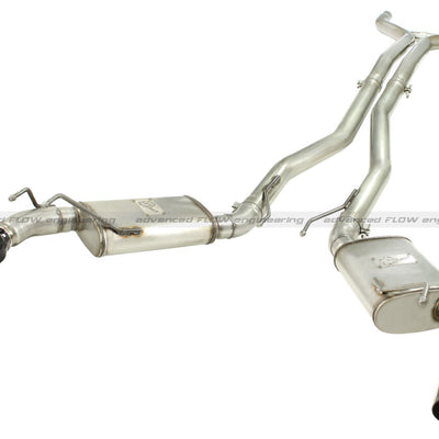 aFe MACHForce XP Exhaust 3in Stainless Stee CB/10-13 Chevy Camaro V8-6.2L (td) (gloss blk tip)
