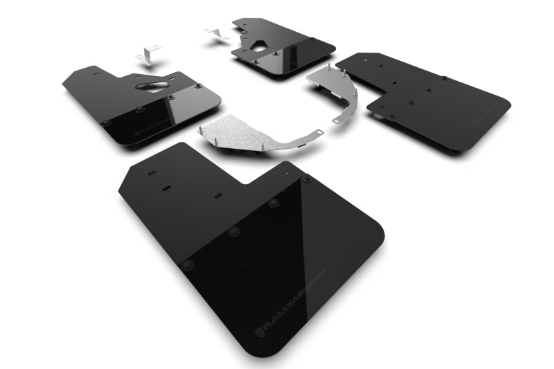 Rally Armor 21-25 Ford Bronco (Steel Bmpr + RR - NO Rptr/Sprt) Blk Mud Flap w/Met. Blk Logo Rally Armor 21-25 Ford Bronco (Steel Bmpr + RR - NO Rptr/Sprt) Blk Mud Flap w/Met. Blk Logo