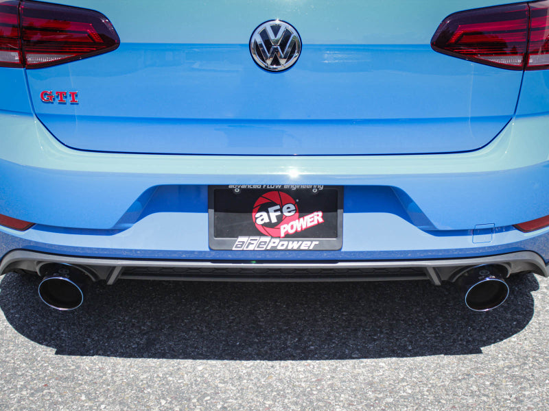 aFe 18-20 VW GTI (MK7.5) 2.0L MACH Force-Xp 3in to 2.5in 304 SS Axle-Back Exhaust System-Black Tips aFe 18-20 VW GTI (MK7.5) 2.0L MACH Force-Xp 3in to 2.5in 304 SS Axle-Back Exhaust System-Black Tips