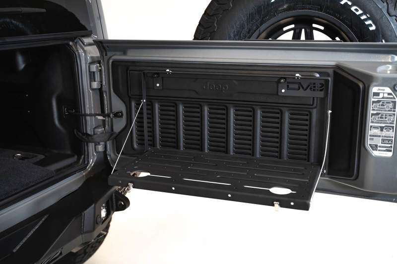 DV8 Jeep JL Tailgate Mounted Table (Trail Table) - Black DV8 Jeep JL Tailgate Mounted Table (Trail Table) - Black
