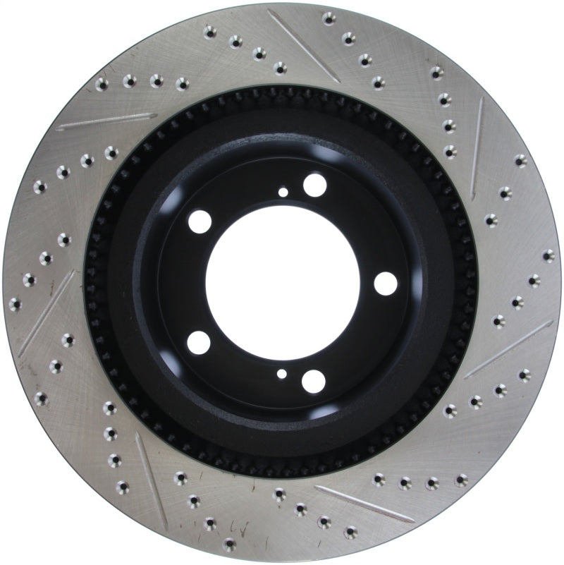 StopTech 07-09 Toyota Tundra / 08-09 Toyota Sequoia Front Right Slotted & Drilled Rotor StopTech 07-09 Toyota Tundra / 08-09 Toyota Sequoia Front Right Slotted & Drilled Rotor