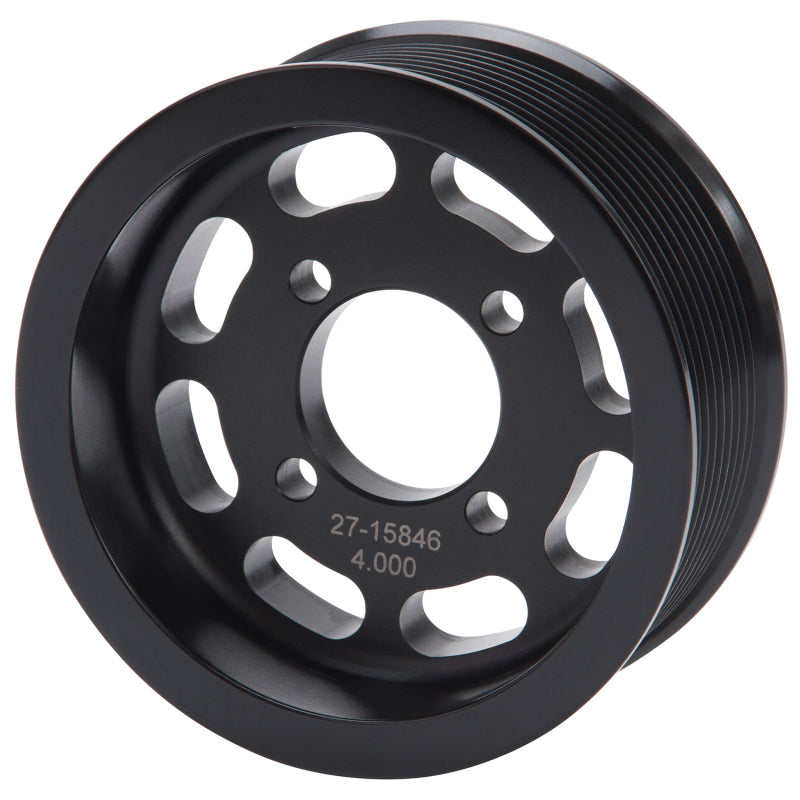 Edelbrock Pulley Supercharger Enforcer 10 Rib 4In Black Edelbrock Pulley Supercharger Enforcer 10 Rib 4In Black