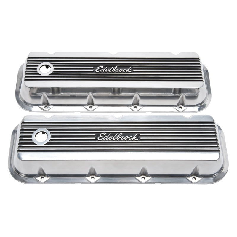Edelbrock Valve Cover Elite II Chevrolet 1965 and Later 396-502 Big Block V8 Polished Edelbrock Valve Cover Elite II Chevrolet 1965 and Later 396-502 Big Block V8 Polished