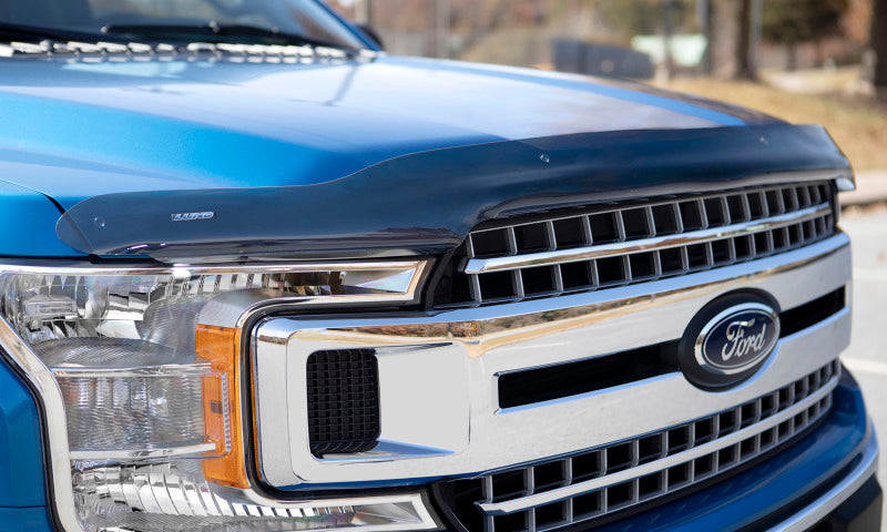 Lund 12-15 Toyota Tacoma Interceptor Hood Shield - Smoke Lund 12-15 Toyota Tacoma Interceptor Hood Shield - Smoke