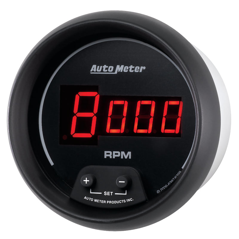 AutoMeter Gauge Tach 3-3/8in. 10K RPM In-Dash Digital Black Dial W/ Red Led AutoMeter Gauge Tach 3-3/8in. 10K RPM In-Dash Digital Black Dial W/ Red Led