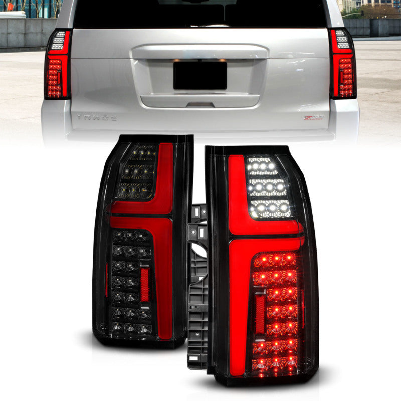 ANZO 15-20 Chevrolet Tahoe Sequential LED Tube Taillights Black ANZO 15-20 Chevrolet Tahoe Sequential LED Tube Taillights Black