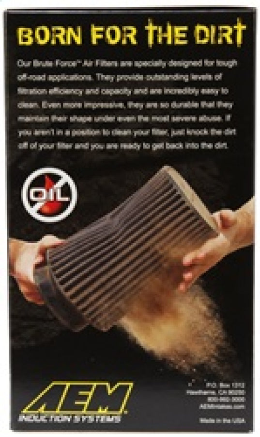 AEM 3.5 in x 9 in Dryflow Conical Air Filter AEM 3.5 in x 9 in Dryflow Conical Air Filter