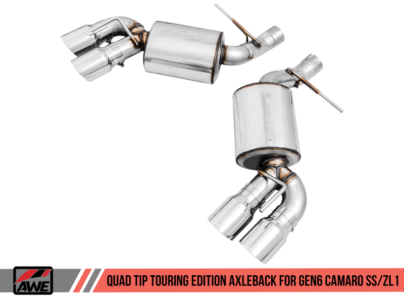 AWE Tuning 16-19 Chevrolet Camaro SS Axle-back Exhaust - Touring Edition (Quad Chrome Silver Tips) AWE Tuning 16-19 Chevrolet Camaro SS Axle-back Exhaust - Touring Edition (Quad Chrome Silver Tips)