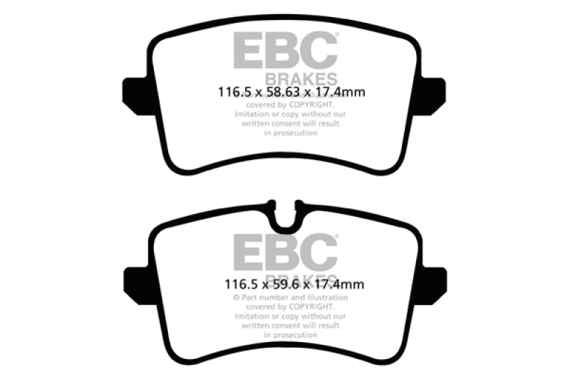 EBC 11 Audi A6 2.0 Turbo Redstuff Rear Brake Pads EBC 11 Audi A6 2.0 Turbo Redstuff Rear Brake Pads
