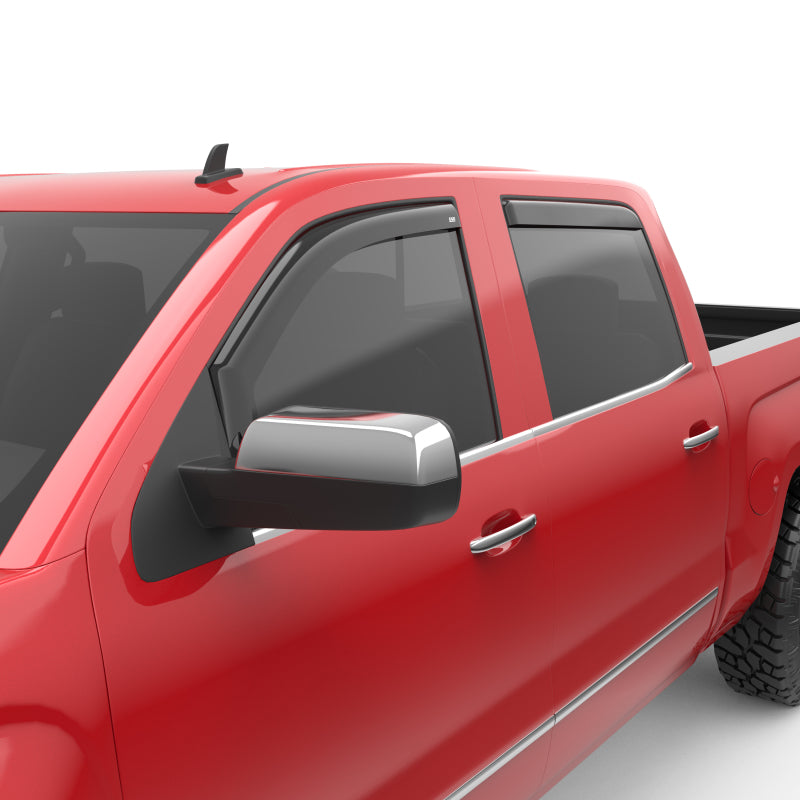 EGR 14+ Chev Silverado/GMC Sierra Double Cab In-Channel Window Visors - Set of 4 (571671) EGR 14+ Chev Silverado/GMC Sierra Double Cab In-Channel Window Visors - Set of 4 (571671)