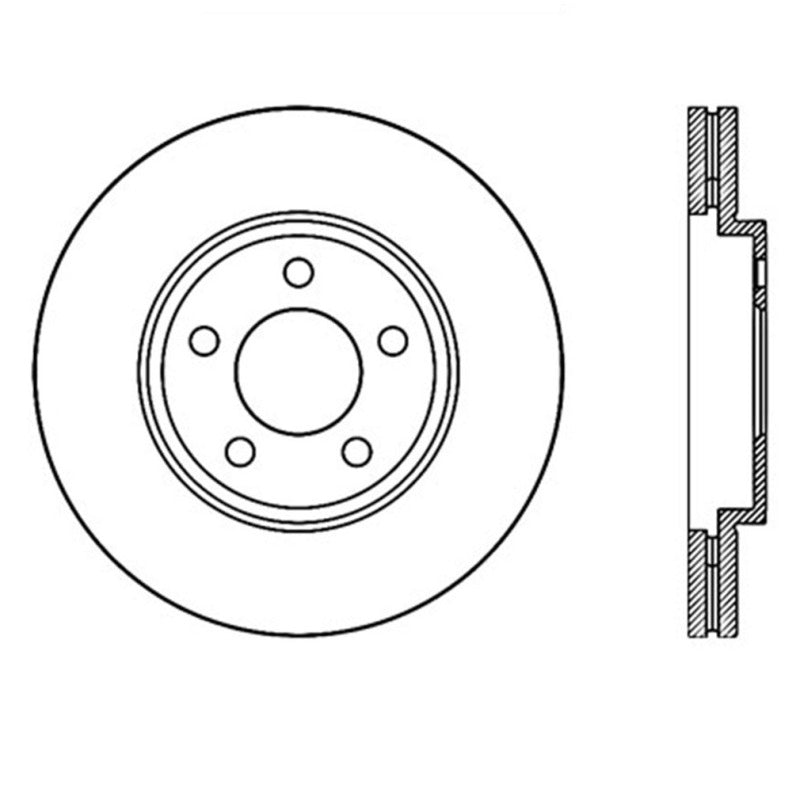 StopTech 03-09 Lincoln Town Car / 03-09 Mercury Grand Marquis Front Right Slotted & Drilled Rotor StopTech 03-09 Lincoln Town Car / 03-09 Mercury Grand Marquis Front Right Slotted & Drilled Rotor
