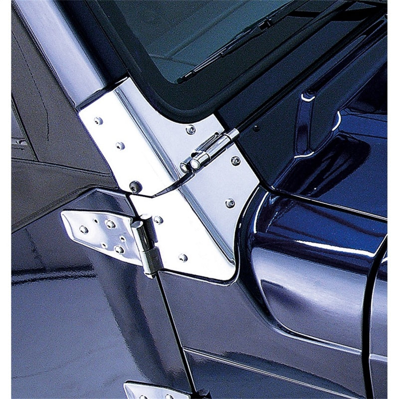 Rugged Ridge 97-06 Jeep Wrangler Stainless Steel Windshield Hinges Rugged Ridge 97-06 Jeep Wrangler Stainless Steel Windshield Hinges