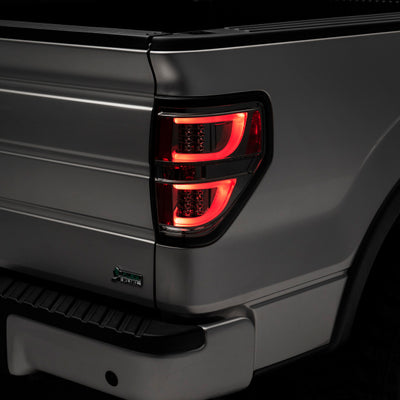 Raxiom 09-14 Ford F-150 G2 LED Tail Lights- Chrome Housing (Smoked Lens) (Styleside)