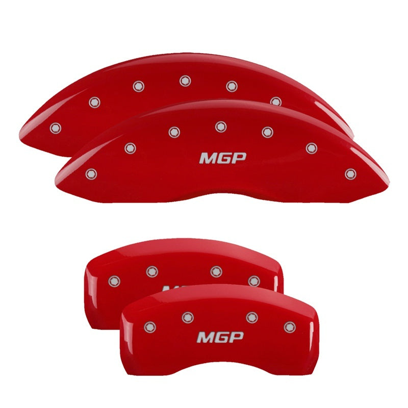 MGP 4 Caliper Covers Engraved Front & Rear MGP Red finish silver ch MGP 4 Caliper Covers Engraved Front & Rear MGP Red finish silver ch