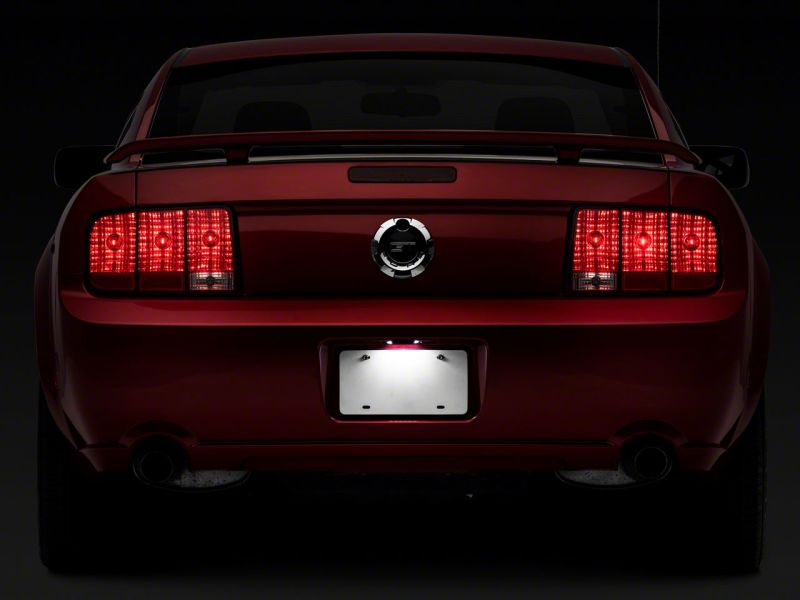 Raxiom 05-09 Ford Mustang Axial Series LED License Plate Lamps Raxiom 05-09 Ford Mustang Axial Series LED License Plate Lamps