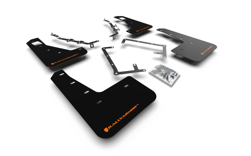 Rally Armor 09-11 Ford Focus MK2 RS Black UR Mud Flap Orange Logo Rally Armor 09-11 Ford Focus MK2 RS Black UR Mud Flap Orange Logo