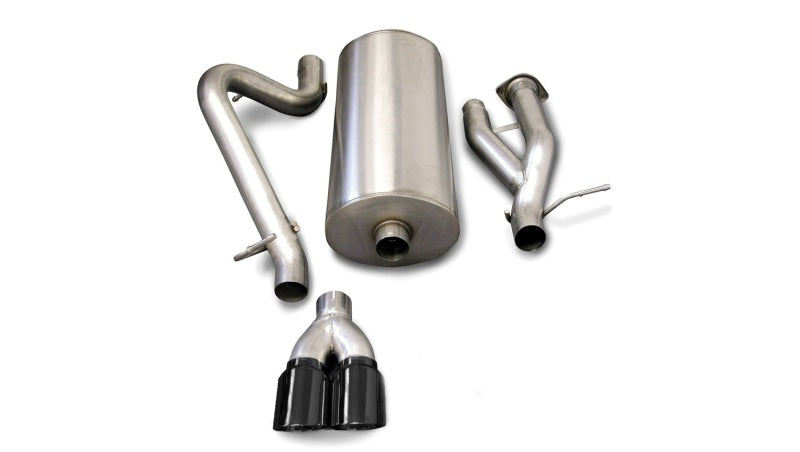 Corsa 2003-2006 Hummer H2 6.0L V8 Black Sport 3in Single Rear Twin 4in Tips Cat-Back Exhaust Corsa 2003-2006 Hummer H2 6.0L V8 Black Sport 3in Single Rear Twin 4in Tips Cat-Back Exhaust