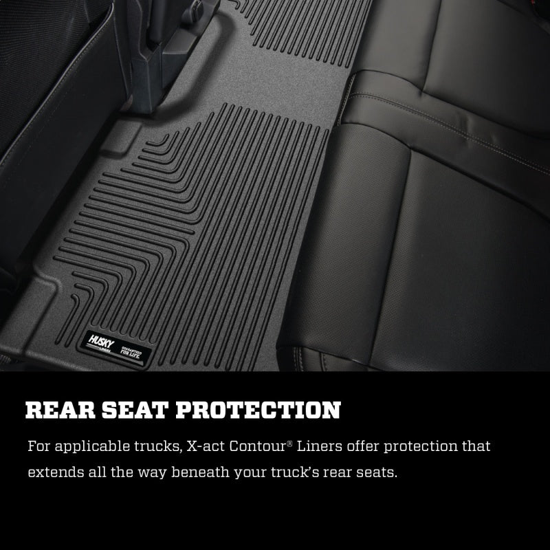 Husky Liners 15-17 Ford F-150 SuperCrew X-Act Contour Black 2nd Seat Floor Liners (Full Coverage) Husky Liners 15-17 Ford F-150 SuperCrew X-Act Contour Black 2nd Seat Floor Liners (Full Coverage)