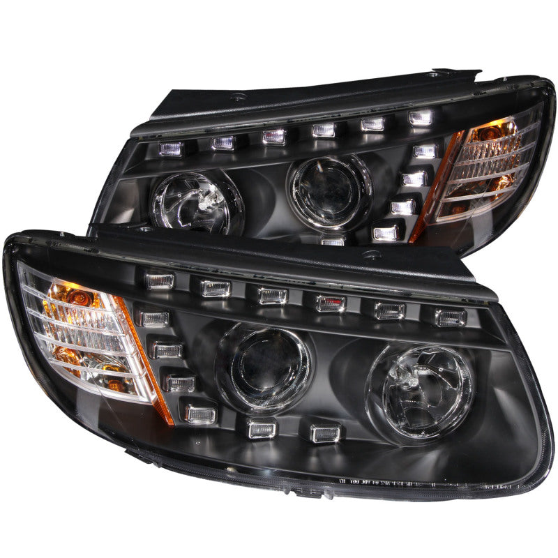 ANZO 2007-2007 Hyundai Santa Fe Projector Headlights w/ LED Black ANZO 2007-2007 Hyundai Santa Fe Projector Headlights w/ LED Black