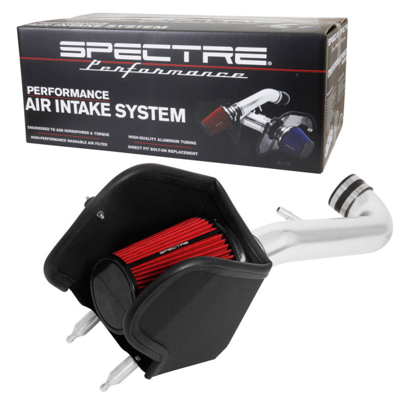 Spectre 2018 Jeep Wrangler V6-3.6L F/I Air Intake Kit - Polished w/Red Filter Spectre 2018 Jeep Wrangler V6-3.6L F/I Air Intake Kit - Polished w/Red Filter