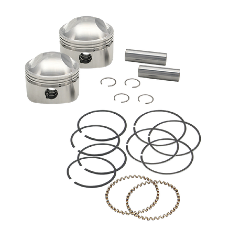 S&S Cycle 36-84 BT 3-7/16in x Up To 4-3/4in Stroke HC Piston Set - .090in S&S Cycle 36-84 BT 3-7/16in x Up To 4-3/4in Stroke HC Piston Set - .090in