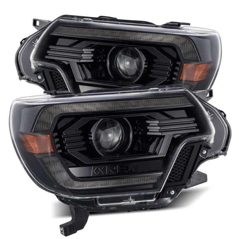 AlphaRex 12-15 Toyota Tacoma PRO-Series Projector Headlights Plank Style Alpha Black w/DRL AlphaRex 12-15 Toyota Tacoma PRO-Series Projector Headlights Plank Style Alpha Black w/DRL