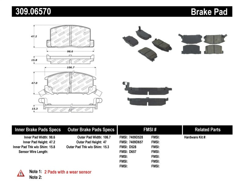 StopTech Performance 1/90-95/00-05 Toyota MR2/Spyder Rear Brake Pads StopTech Performance 1/90-95/00-05 Toyota MR2/Spyder Rear Brake Pads