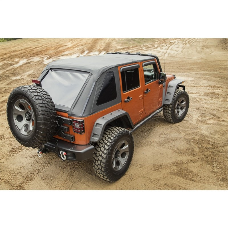 Rugged Ridge Bowless Soft Top Black Diamond 4-Door 07-18 Jeep Wrangler JK Rugged Ridge Bowless Soft Top Black Diamond 4-Door 07-18 Jeep Wrangler JK