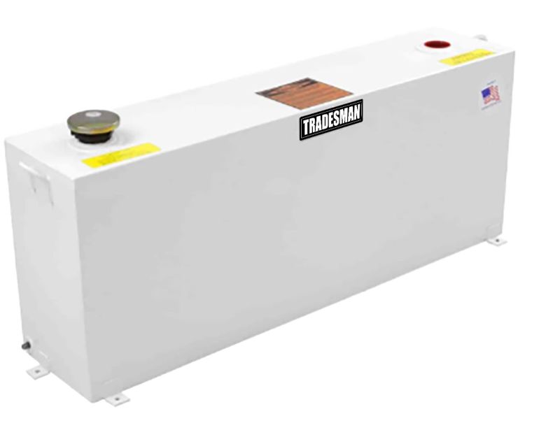 Tradesman Steel Full-Mid Size Vertical Liquid Storage Tank - White Tradesman Steel Full-Mid Size Vertical Liquid Storage Tank - White