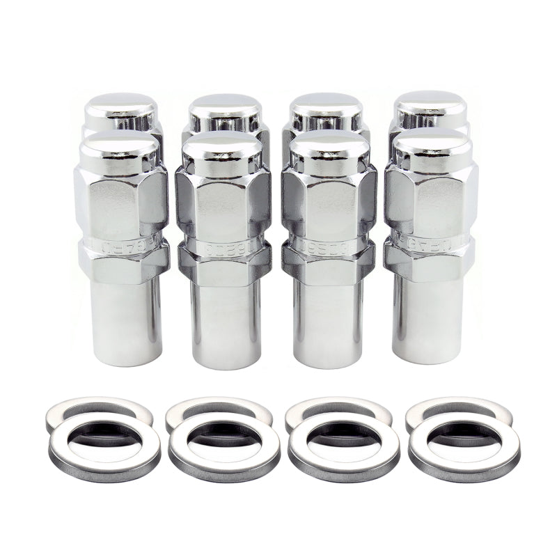 McGard Hex Lug Nut (Long Shank - 1in. / Duplex) - 9/16-18 / 7/8 Hex / 2.425in. L (8-Pack) - Chrome McGard Hex Lug Nut (Long Shank - 1in. / Duplex) - 9/16-18 / 7/8 Hex / 2.425in. L (8-Pack) - Chrome