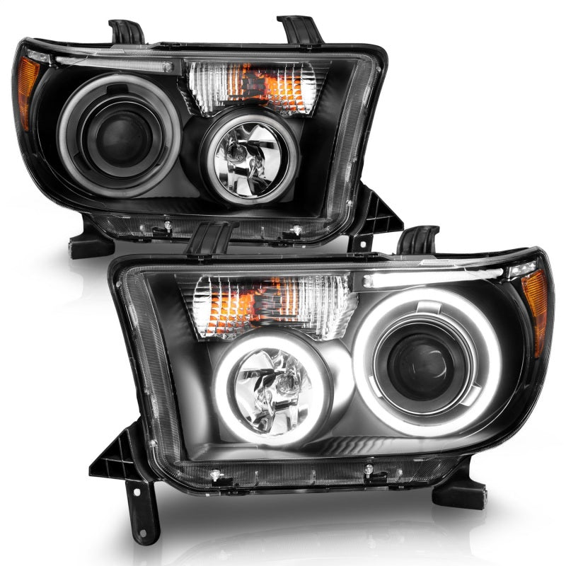 ANZO 2007-2013 Toyota Tundra Projector Headlights w/ Halo Black (CCFL) ANZO 2007-2013 Toyota Tundra Projector Headlights w/ Halo Black (CCFL)