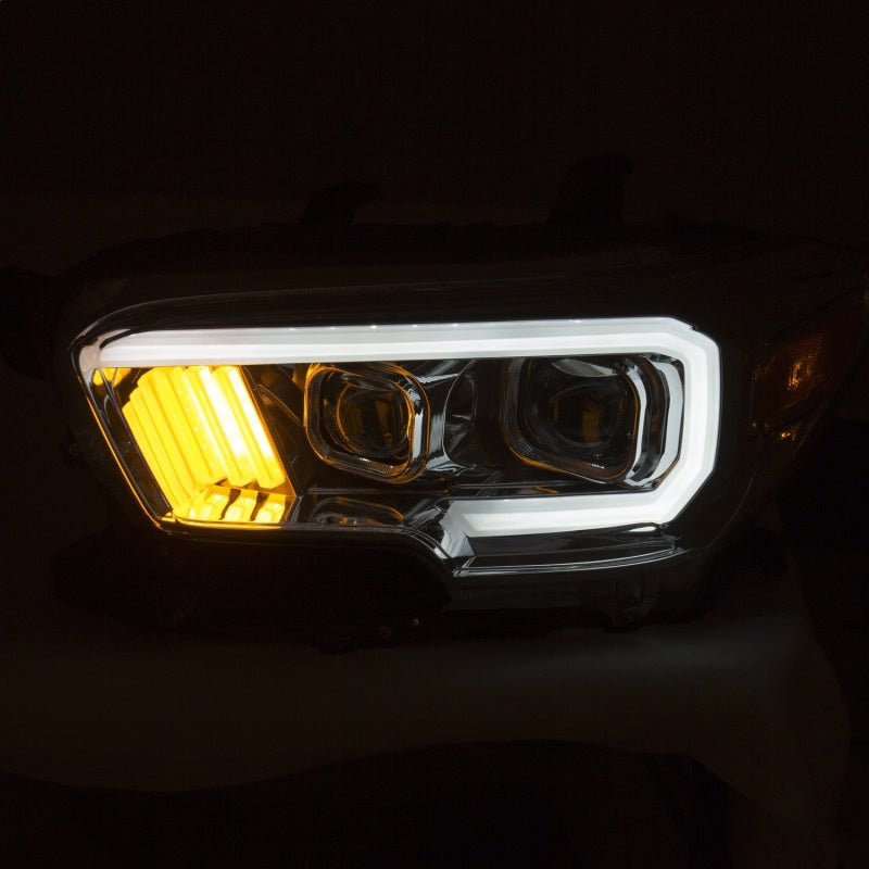 ANZO 2016-2017 Toyota Tacoma Projector Headlights w/ Plank Style Design Chrome/Amber w/ DRL ANZO 2016-2017 Toyota Tacoma Projector Headlights w/ Plank Style Design Chrome/Amber w/ DRL