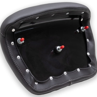 Mustang 08-21 Harley Electra Glide,Rd Glide,Rd King,Str Glide Tour-Pak Pad w/Grey Stitch-Black