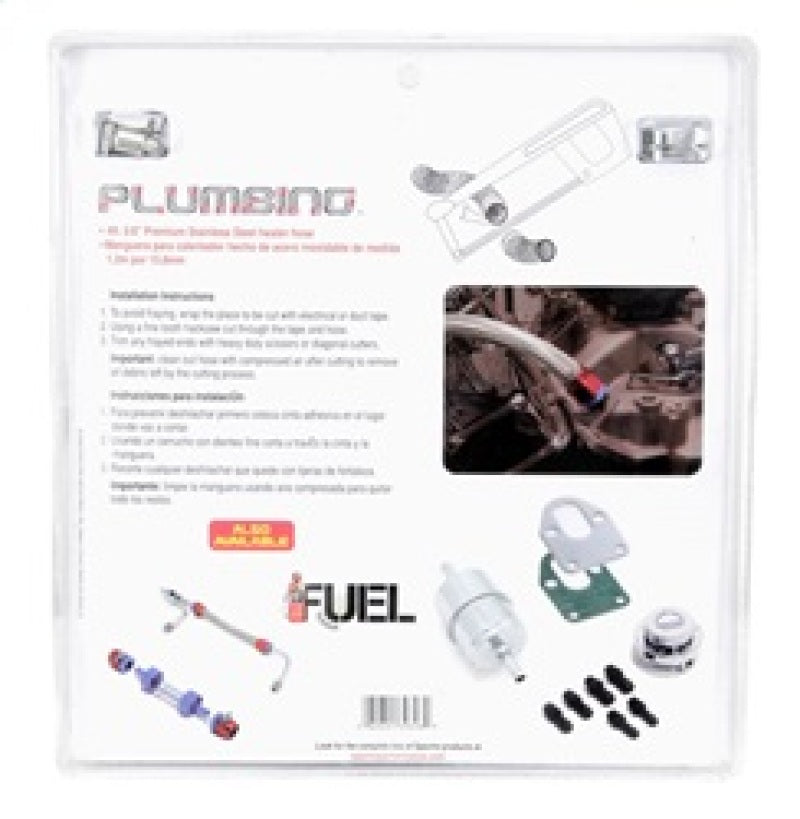 Spectre Stainless Steel Flex Heater Hose Kit 5/8in. Diameter - 4ft. Chrome Spectre Stainless Steel Flex Heater Hose Kit 5/8in. Diameter - 4ft. Chrome