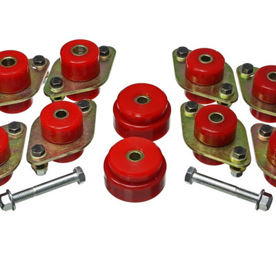 Energy Suspension 18-20 Jeep Wrangler JL Body Mount Set With Hardware - Red