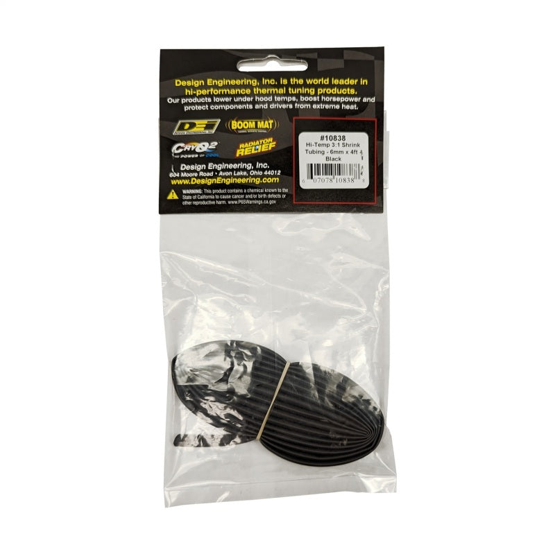 DEI Hi-Temp Shrink Tube 6mm x 4ft - Black DEI Hi-Temp Shrink Tube 6mm x 4ft - Black
