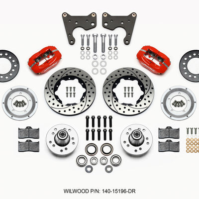 Wilwood Forged Dynalite Front Kit 11.00in Dril Red 65-72 CDP C Body -Drum