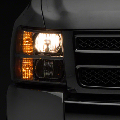Raxiom 07-14 Chevrolet Silverado 1500 Axial OEM Rep Headlights- Chrome Housing (Clear Lens)